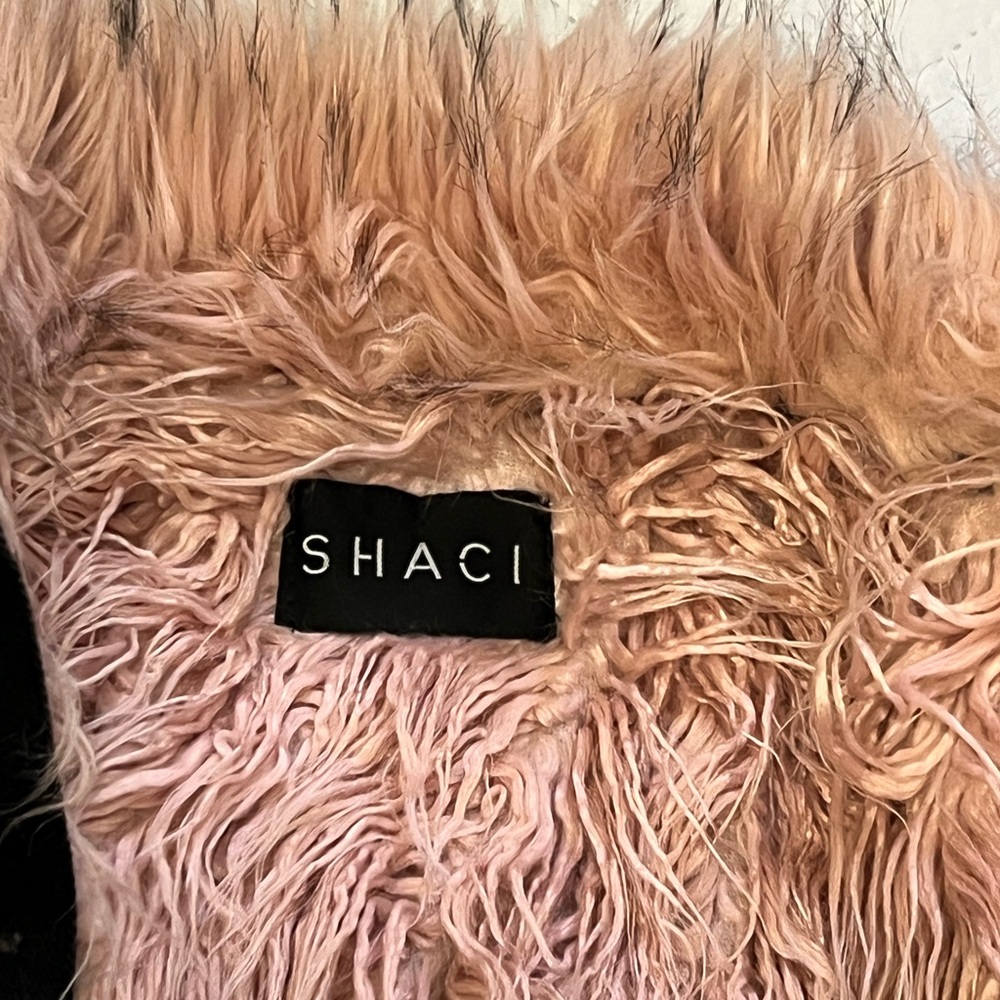 SHACI Shaggy Pink Faux Fur Jacket Size S NWOT - Picture 5 of 12